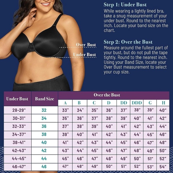 Vanity Fair Full Figure Beauty Back Smoothing Bra, Beige Size 42D - Picture 12 of 12